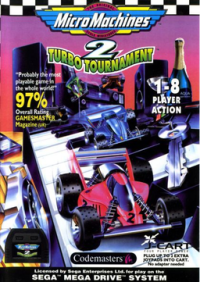 Micro Machines 2: Turbo Tournament PAL Sega Mega Drive PAL box art